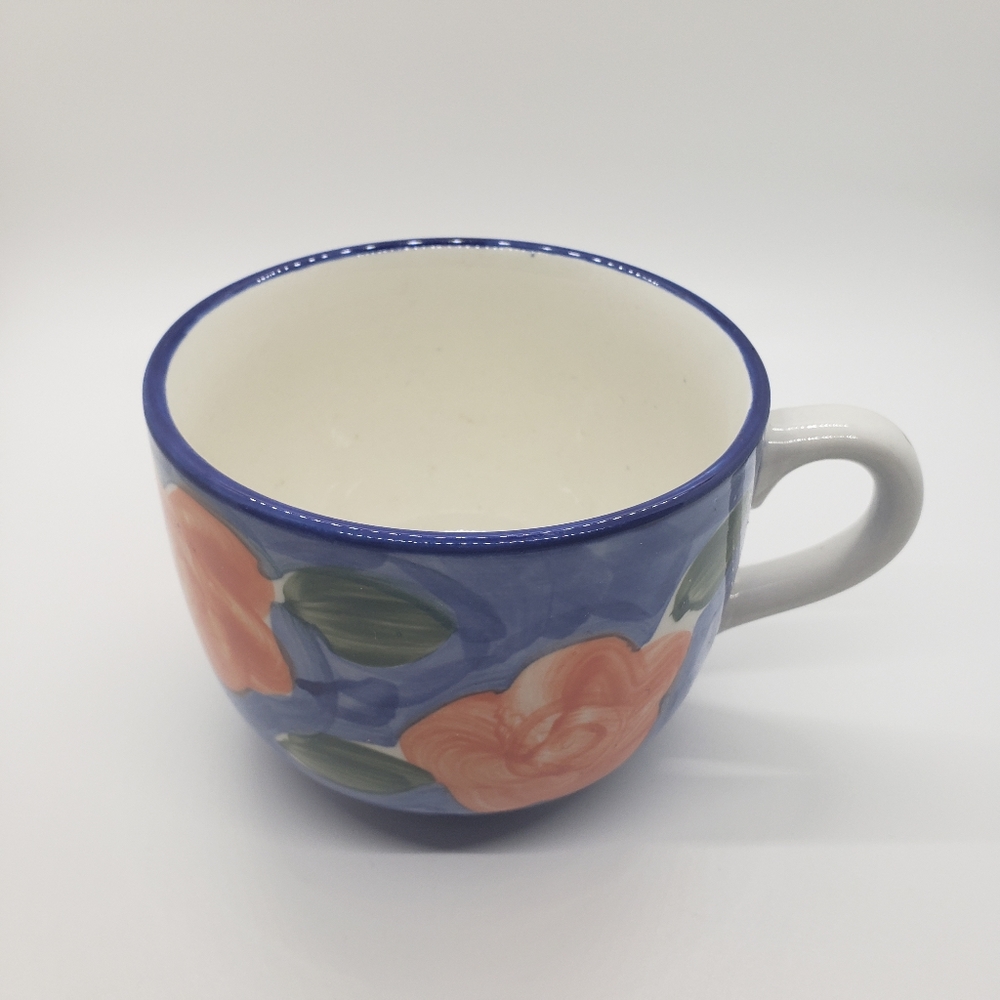Large Floral Tea Cup Soup Mug Pen Cup Planter